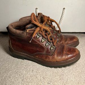 Timberland Vintage Brown Leather Lace-Up Hiking Boots Ankle Women's Size 7